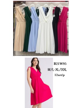 Sukienki damskie , size m-2xl, paczka 12szt, mix kolor