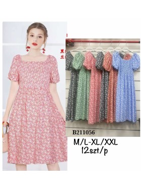 Sukienki damskie , size m-2xl, paczka 12szt, mix kolor