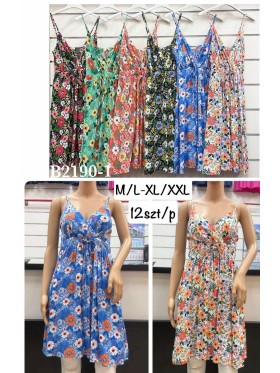 Sukienki damskie , size m-2xl, paczka 12szt, mix kolor