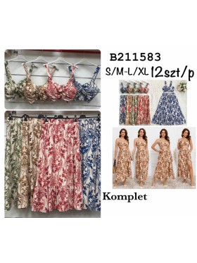 Komplety damskie , size s-xl, paczka 12szt, mix kolor