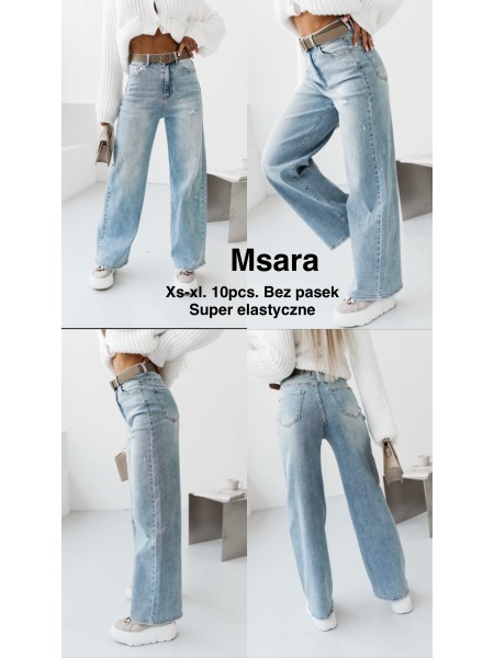 Jeansy damskie M'sara , size xs-xl paczka 10szt,