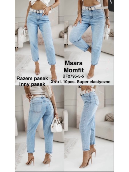 Jeansy damskie M'sara , size xs-xl paczka 10szt,