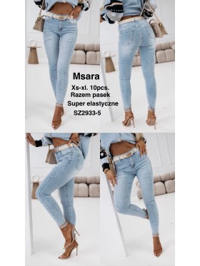 Jeansy damskie M'sara , size xs-xl paczka 10szt,