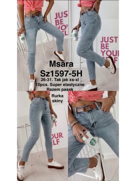 Jeansy damskie M'sara , size xs-xl paczka 10szt,
