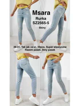 Jeansy damskie M'sara , size xs-xl paczka 10szt,