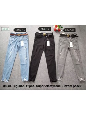Jeansy damskie , size 38-48 paczka 12szt,