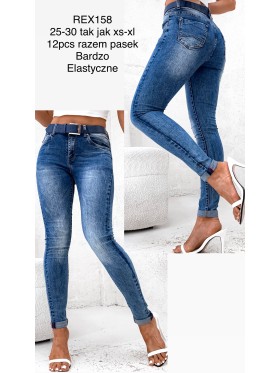 Jeansy damskie , size xs-xl paczka 12szt,