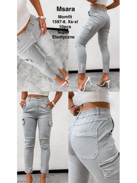 Jeansy damskie M'sara , size xs-xl paczka 10szt,