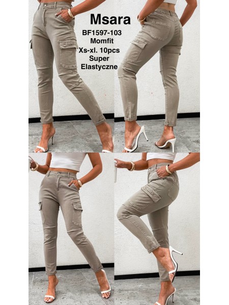 Jeansy damskie M'sara , size xs-xl paczka 10szt,