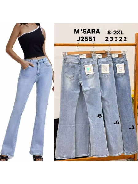 Jeansy damskie M'sara , size s-2xl paczka 12szt,