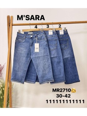 Spodenki jeansowe damskie M'sara , size 30-42 paczka 12szt,