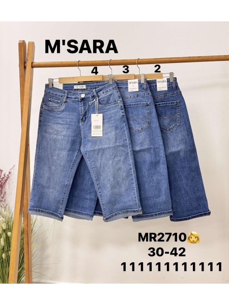 Spodenki jeansowe damskie M'sara , size 30-42 paczka 12szt,