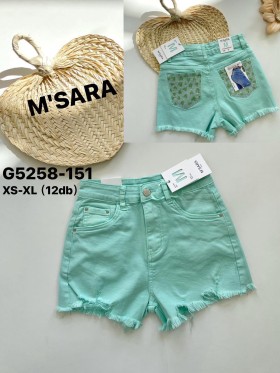 Spodenki jeansowe damskie M'sara, size XS-XL paczka 12szt,