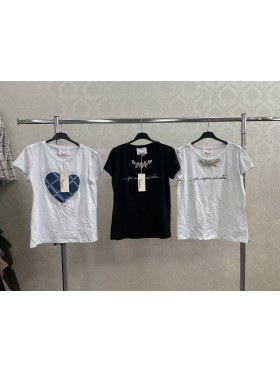 Bluzki damskie wloskie, Size uni,paczka 6szt,mix kolor