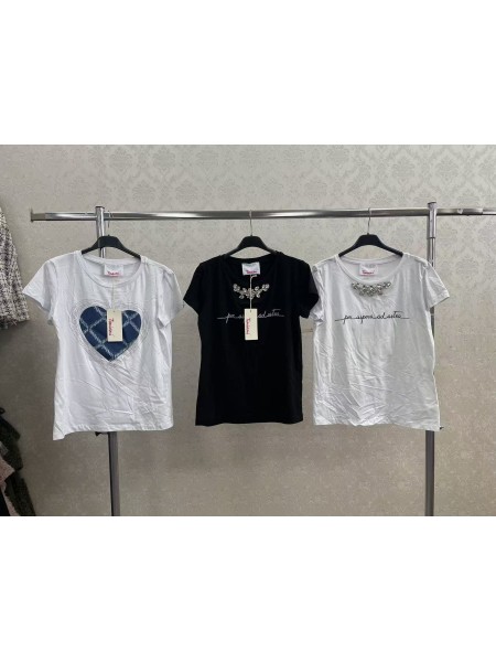 Bluzki damskie wloskie, Size uni,paczka 6szt,mix kolor