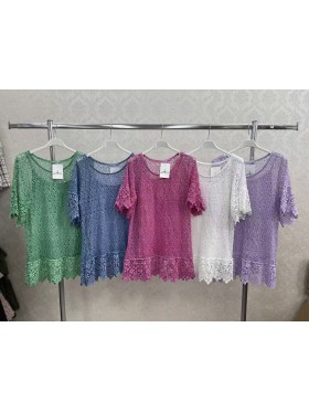 Bluzki damskie wloskie, Size uni,paczka 6szt,mix kolor