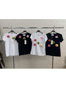 Bluzki damskie wloskie, Size uni,paczka 6szt,mix kolor