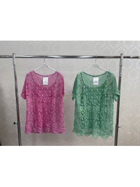 Bluzki damskie wloskie, Size uni,paczka 6szt,mix kolor