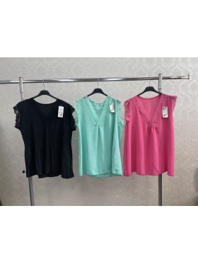 Bluzki damskie wloskie, Size uni,paczka 6szt,mix kolor