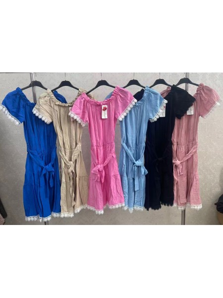 Sukienki damskie wloskie, Size uni,paczka 6szt,mix kolor