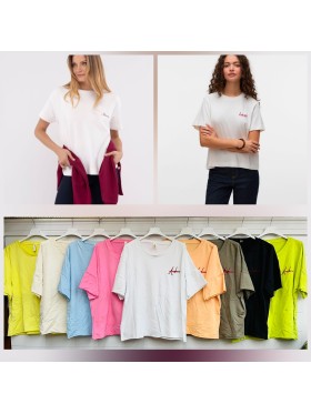 Bluzki damskie Włoskie, size uni paczka 6szt,mix kolor
