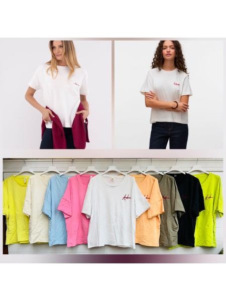 Bluzki damskie Włoskie, size uni paczka 6szt,mix kolor