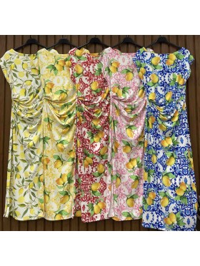 Sukienki damskie wloskie, Size uni,paczka 6szt,mix kolor