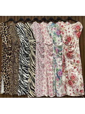Sukienki damskie wloskie, Size uni,paczka 6szt,mix kolor
