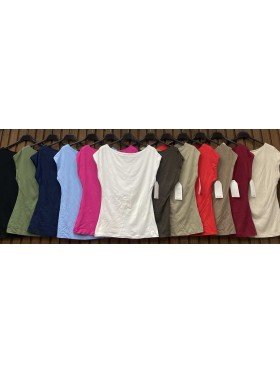 Bluzki damskie wloskie, Size uni,paczka 6szt,mix kolor