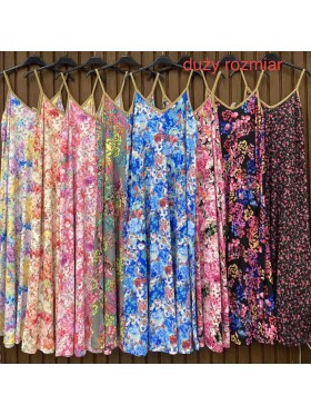 Sukienki damskie wloskie, Size uni duzy,paczka 6szt,mix kolor