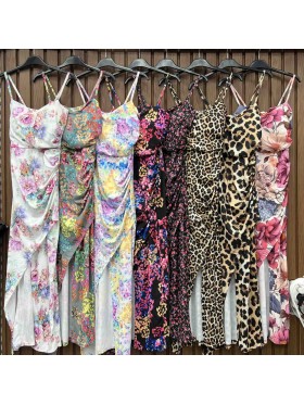Sukienki damskie wloskie, Size uni ,paczka 6szt,mix kolor
