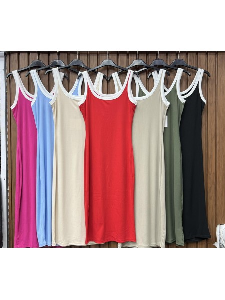 Sukienki damskie wloskie, Size uni ,paczka 6szt,mix kolor