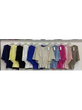 Bluzki damskie wloskie, Size uni ,paczka 6szt,mix kolor