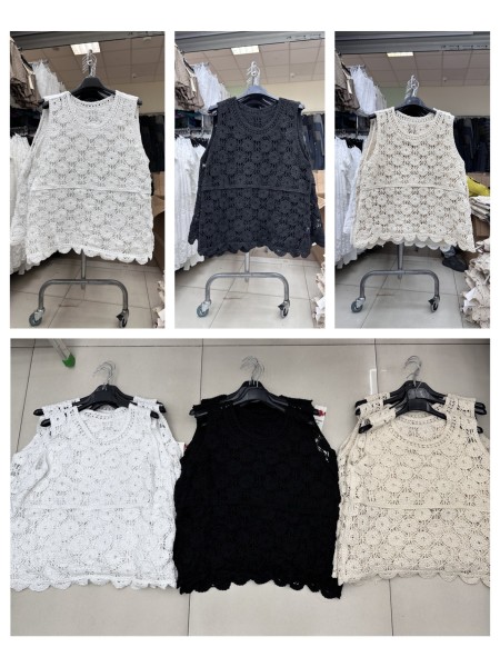 Bluzki damskie wloskie, Size uni ,paczka 6szt,mix kolor