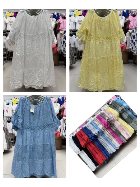 Sukienki damskie wloskie, Size uni ,paczka 6szt,mix kolor