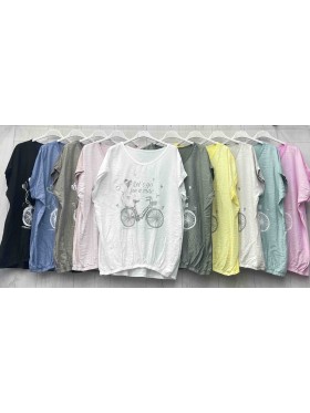 Bluzki damskie wloskie, Size uni ,paczka 6szt,mix kolor