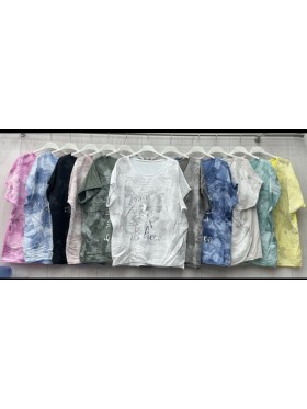 Bluzki damskie wloskie, Size uni ,paczka 6szt,mix kolor