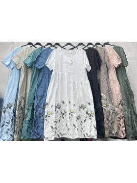 Sukienki damskie wloskie, Size uni ,paczka 6szt,mix kolor