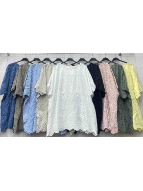 Bluzki damskie wloskie, Size uni ,paczka 6szt,mix kolor