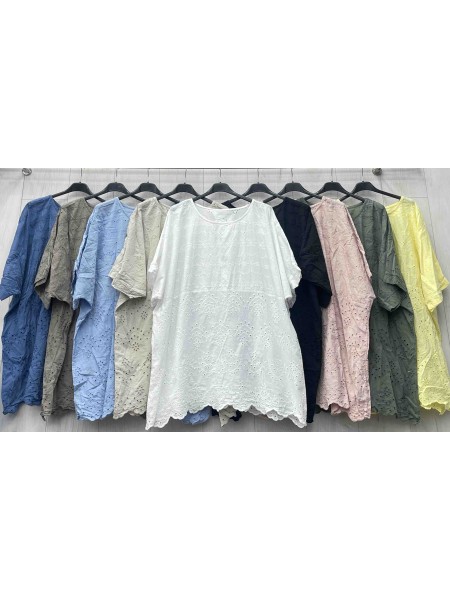 Bluzki damskie wloskie, Size uni ,paczka 6szt,mix kolor