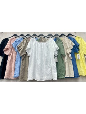 Bluzki damskie wloskie, Size uni ,paczka 6szt,mix kolor