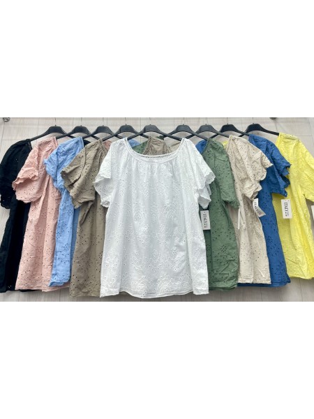 Bluzki damskie wloskie, Size uni ,paczka 6szt,mix kolor