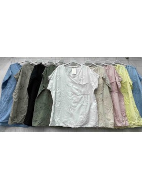 Bluzki damskie wloskie, Size uni ,paczka 6szt,mix kolor