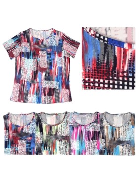 Bluzki damskie Polskie, Size l-4xl, paczka 12szt mix kolor