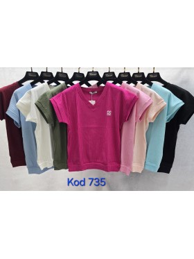 Bluzki damskie Tureckie, size standard ,paczka 12szt mix kolor