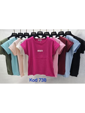 Bluzki damskie Tureckie, size standard ,paczka 12szt mix kolor
