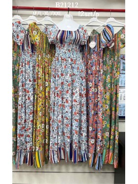 Sukienki damskie , size m-2xl, paczka 12szt, mix kolor