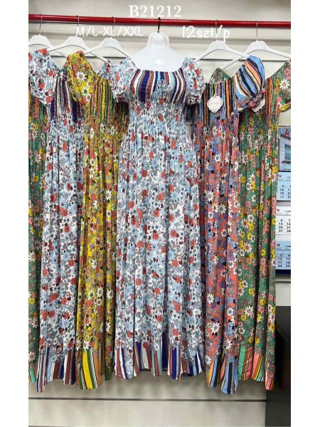 Sukienki damskie , size m-2xl, paczka 12szt, mix kolor