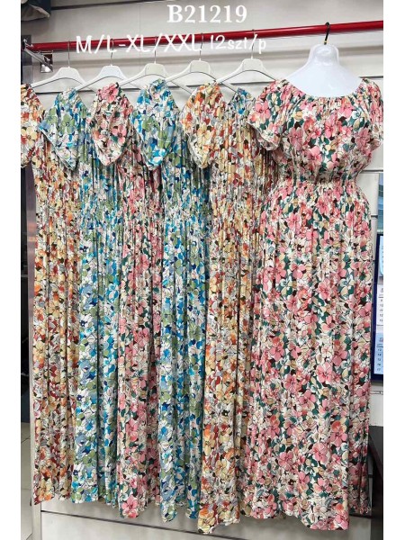 Sukienki damskie , size m-2xl, paczka 12szt, mix kolor