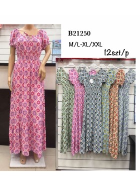 Sukienki damskie , size m-2xl, paczka 12szt, mix kolor
